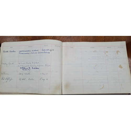 688 - Star Lot : A wonderful visitors book containing photographs and signatures of mainly World War II an... 