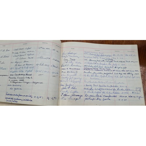 688 - Star Lot : A wonderful visitors book containing photographs and signatures of mainly World War II an... 