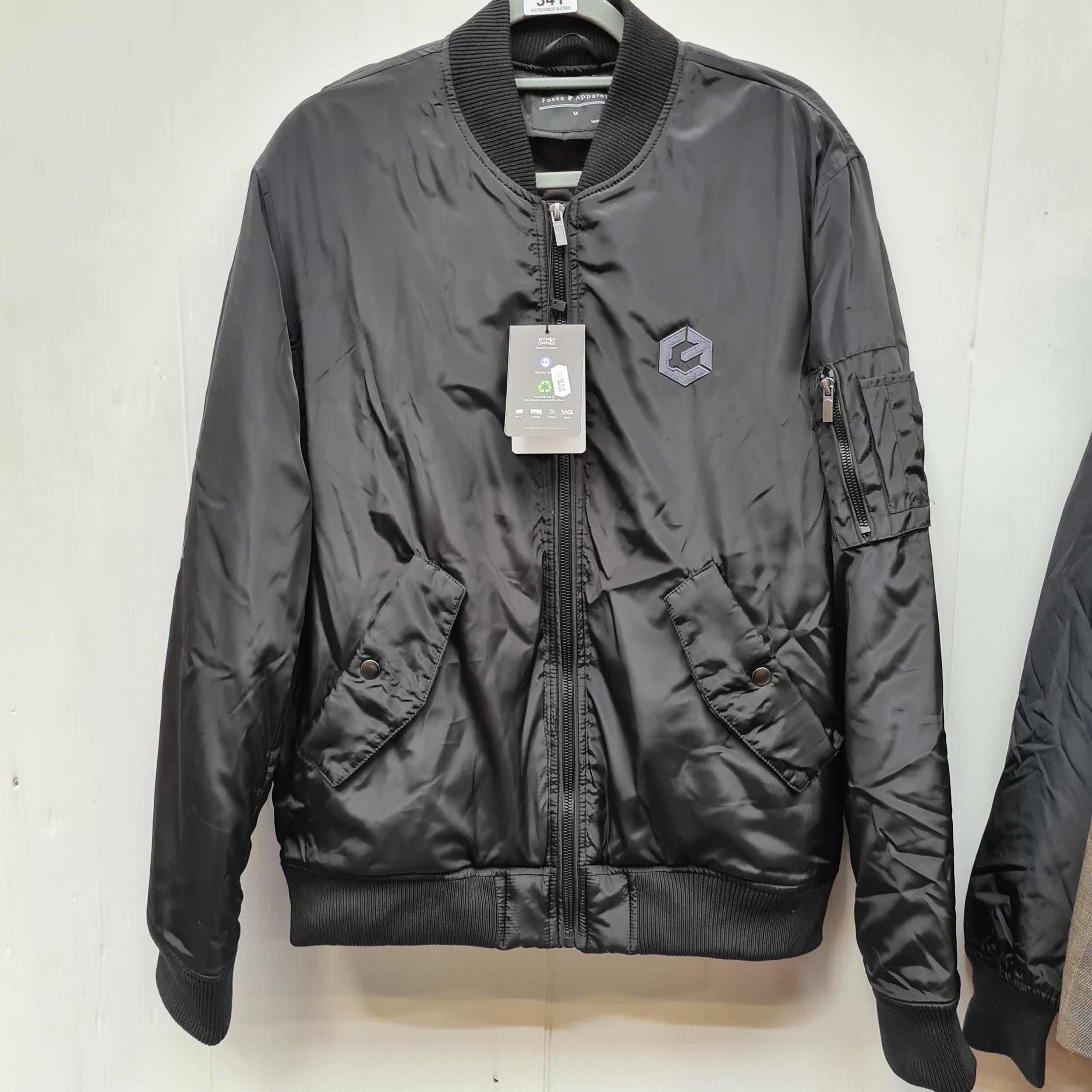 A brand new Fossa Apparel Size M men's bomber jacket, featuring utilitarian  pockets and a contempor