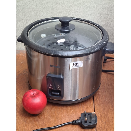 363 - A Breville slow cooker, with glass top to make hearty meals.