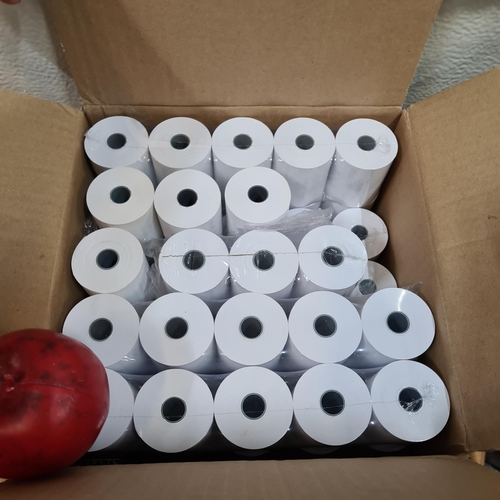 383 - Essential, brand-new thermal paper rolls for efficient transaction records, ideal for businesses and... 