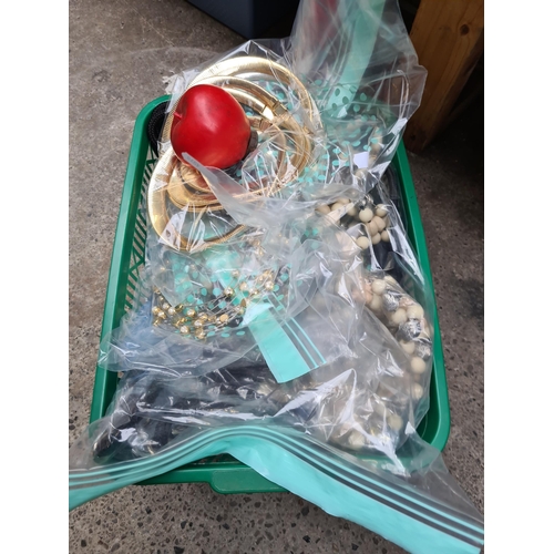 425 - A very large assortment of Bagged dealers Jewellery.  Lots of treasure for dress up or resale. Appro... 