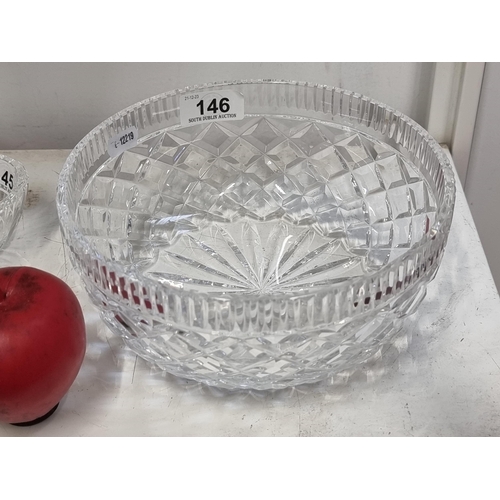 146 - A large  Waterford Crystal fruit bowl in the Killeen pattern. In very good condition.