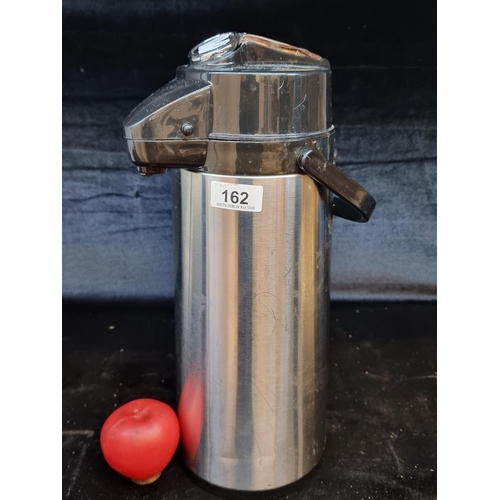 162 - A thermal Stainless Steel drink dispenser with tap and handle.