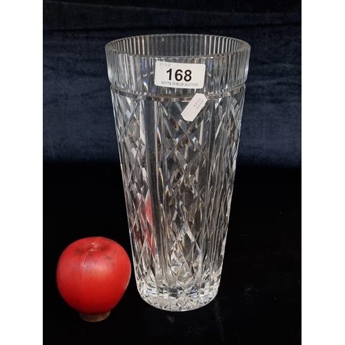 168 - A striking Waterford Crystal vase. In very good condition.