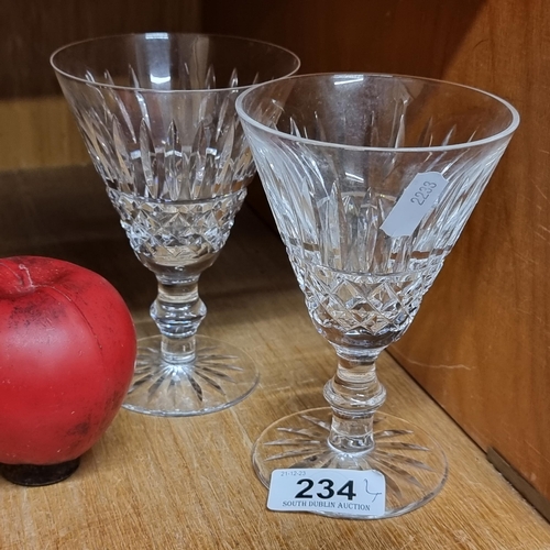 234 - A fantastic pair of very large Waterford Crystal drinking glasses in the Tramore pattern. Both in gr... 