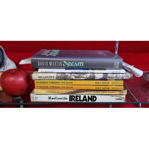 293 - 7 hard back and paperback fiction, non fiction and poetry vintage books of Irish interest. Including... 