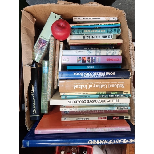 578 - A large box of vintage books including 