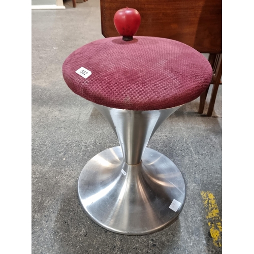 582 - A very heavy retro aluminum stool.