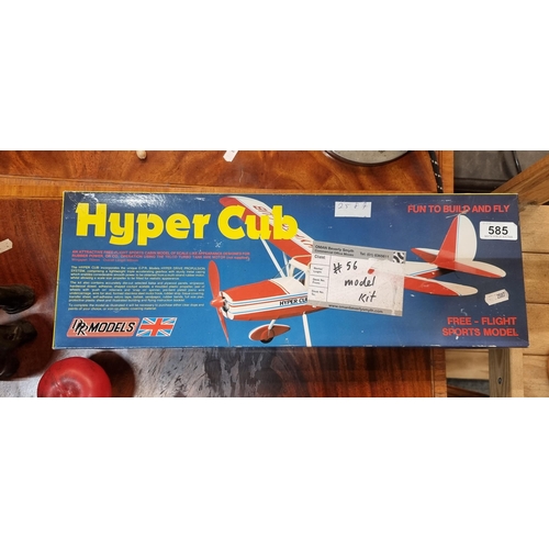 585 - A boxed DPR Models Hyper Cub model plane.