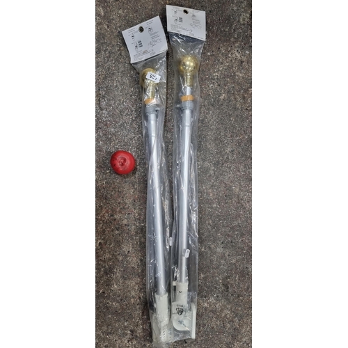 625 - Two six feet telescopic aluminum flag pole kits, new in bag.