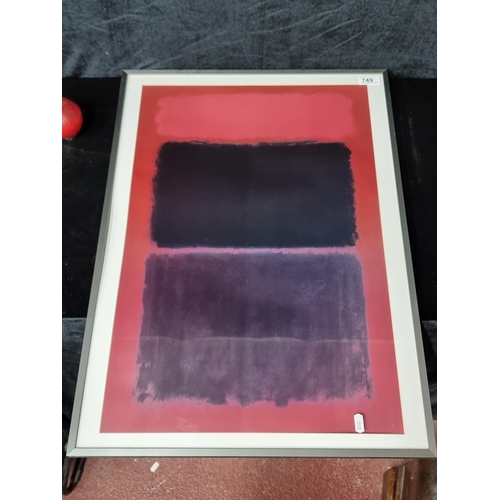 749 - A high quality print of a Mark Rothko painting titled 