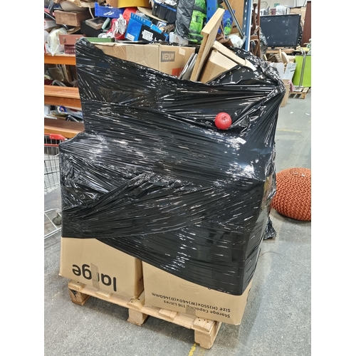 939 - A mystery pallet of items from a local storage company, Including, shoes, clothes books etc Ideal fo... 