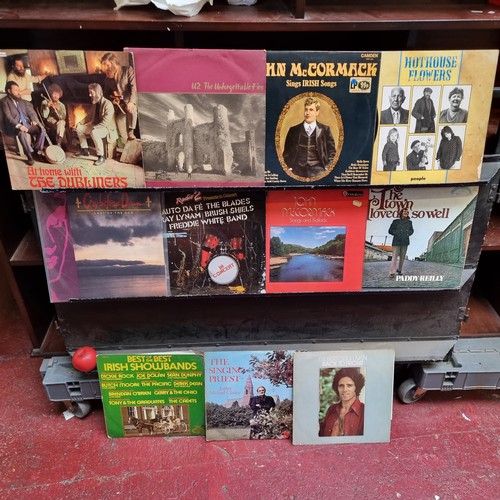 154 - A collection of 10 LP vinyl records of Irish interest including The Dubliners, U2, John McCormack an... 