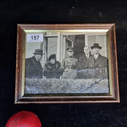 157 - Star Lot : An early 20th century original photograph showing President Douglas Hyde, Mrs. De Valera,... 