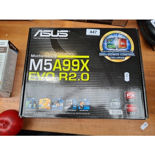 447 - A ASUS M5A99X EVO R2.0 motherboard, new in  Original packaging. RRP €219