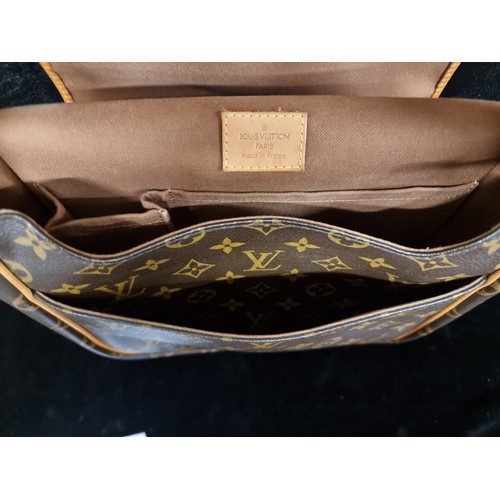 151 - Star Lot: A magnificent designer Louis Vuitton brown canvas bosphore shoulder bag featuring the mono... 