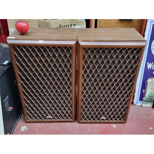 314 - A stylish pair of Sansui SP-X6 4-way 4-speaker system with elegant lattice covers. Similar internet ... 