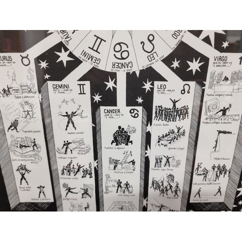 72 - A limited edition (403/1500) highly collectable Anna Nielsen print featuring the 12 signs of the Zod... 