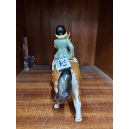 262 - A rare vintage Beswick ceramic figure of a rider on a horse. In very good condition. Similar on Ebay... 