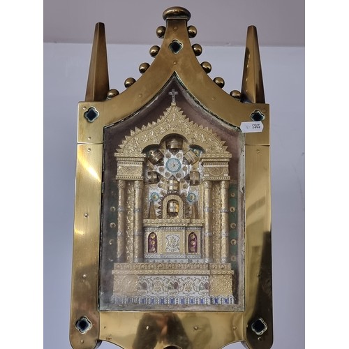 275 - Super Star Lot: An incredible rare pair of very large 19th century gilt reliquaries with one contain... 