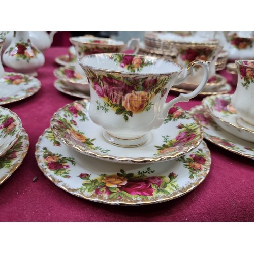 466 - Star Lot : A large and attractive set of Royal Albert fine bone china in the 'Old Country Rose' patt... 