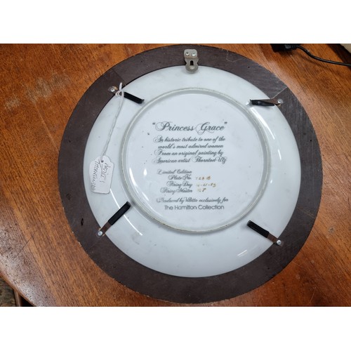 664 - A wonderful limited edition hanging wall plate commemorating Princess Grace. From an original painti... 