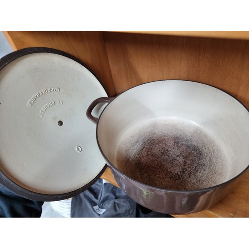 716 - A fabulous large heavy Le Creuset enameled cast iron large casserole dish.