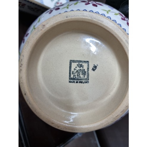 739 - A charming large Nicholas Mosse mixing bowl in the Clematis pattern. In very good condition.