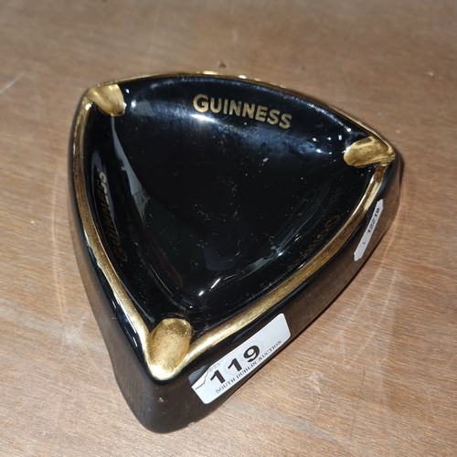 119 - Three items comprising of a Guinness ashtray by Arklow Pottery In VGC, along with two sterling silve... 