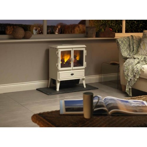 645 - Star lot : A fabulous Dimplex Opti-myst Auberry electric stove model AUB20, in a stylish white finis... 