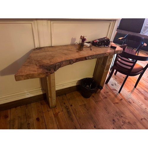 1039 - Star lot : A living edge table that attached to the wall, These are fabulous look table, all solid w... 