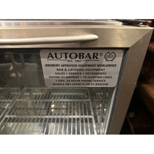 1041 - Star Lot : A very clean Stainless Steel triple door bar fridge by Auto bar, Fully working from a Bar... 