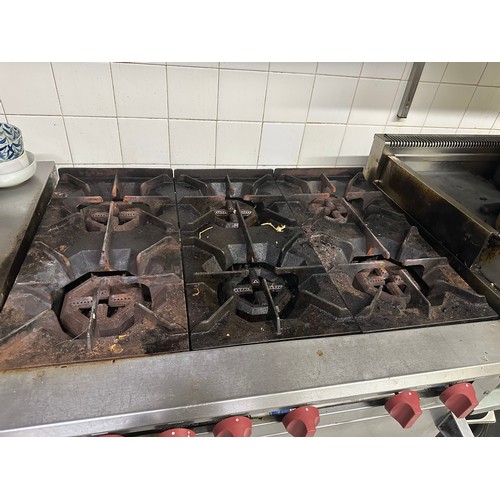 1047 - Star Lot : Star Lot : A good 6 ring gas cooker in Stainless Steel by DCS.  Fully working from a Bar,... 