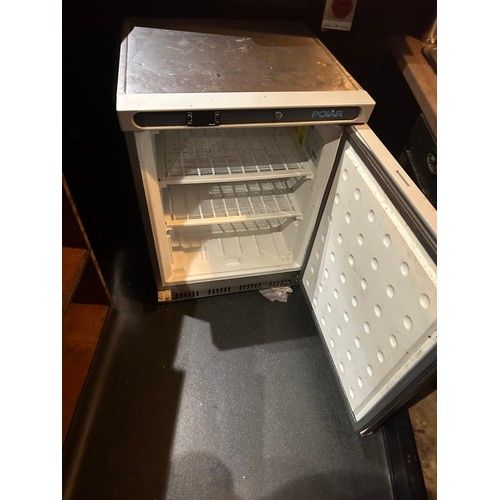 1052 - A stainless Steel Polar undercounted fridge Fully working from a Bar, restaurant that has closed dow... 