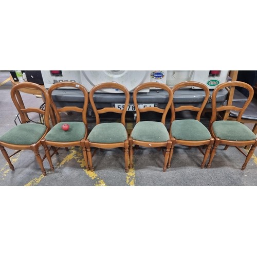 634 - Star Lot : Six ballon back antique chairs in very good collection. Lovey chairs in very clean condit... 