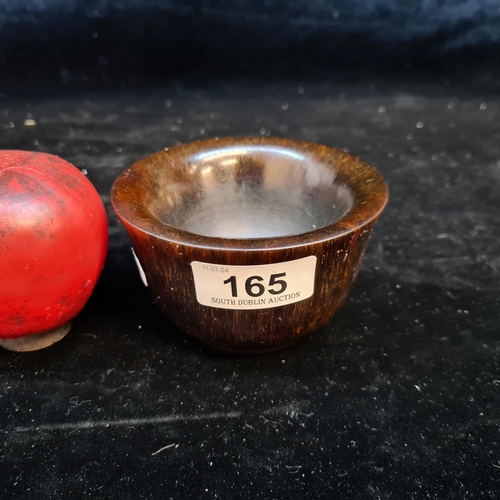 165 - Star Lot : A wonderful antique Chinese horn bowl. With reign mark to base.