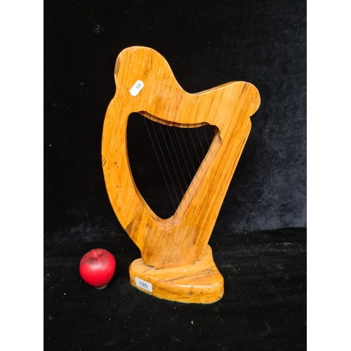 190 - A fabulous large handcrafted Irish harp standing sculpture by Kildare based Brian O' Loughlin. Craft... 