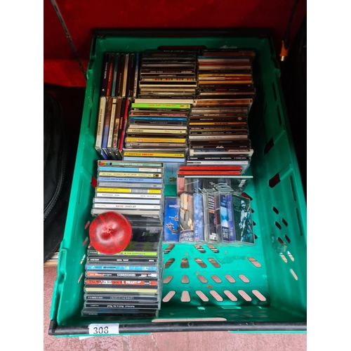 308 - A large collection of vintage CDs including examples by artists such as The White Stripes, Nick Drak... 