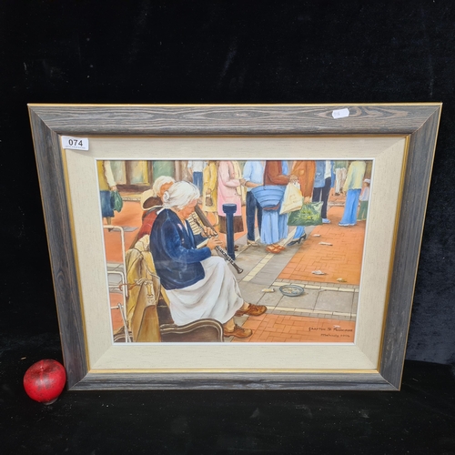 74 - A charming original oil on board painting titled 