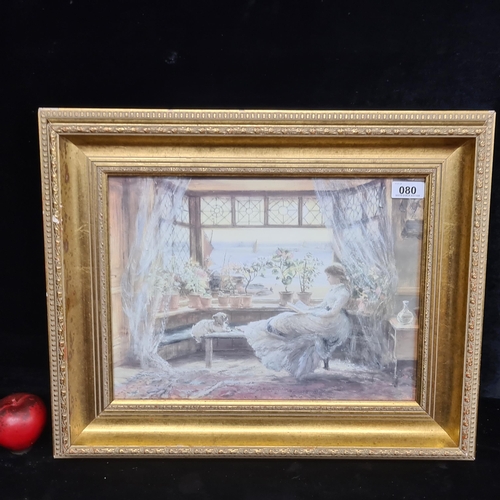 80 - A delightful print of a painting originally by the artist Charles James Lewis titled 