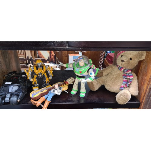 382 - A brilliant lot of 5 collectable childrens' toys including Disney / Pixar Woody and Buzz Lightyear f... 