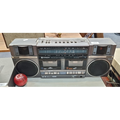 569 - A superb retro Hitachi 2 way high quality stereo sound system.