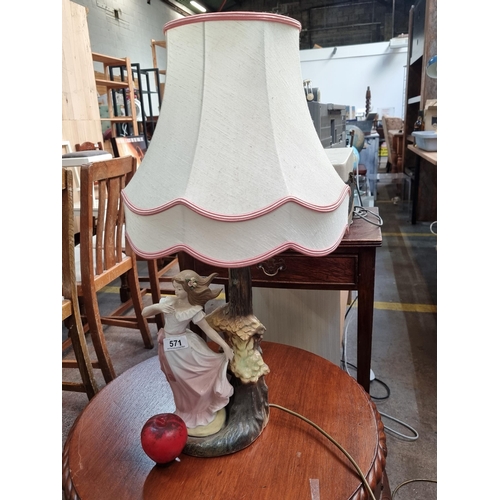 571 - A very pretty Spanish made Tengra table lamp.