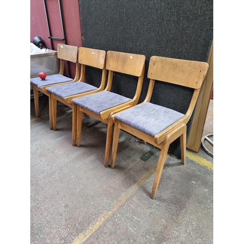 596 - Star lot : A set of four vintage Boomerang dining chairs by Goscicnskie Furniture Fabryki. Price for... 