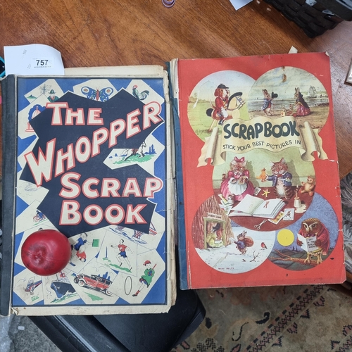 757 - Two very interesting vintage scrapbooks containing various Irish ephemera and documents including fl... 