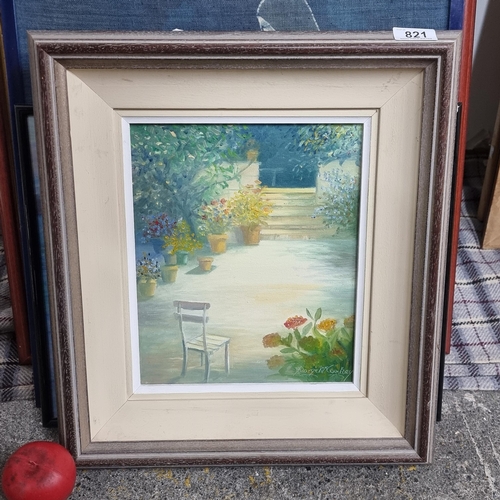 821 - A fabulous original George McConkey (Irish, 20th century) oil on board painting featuring a peaceful... 