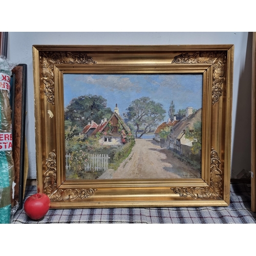 827 - Star Lot: A magical original Olaf Viggo Peter Langer (German, b.1860 - d.1942) oil on canvas paintin... 