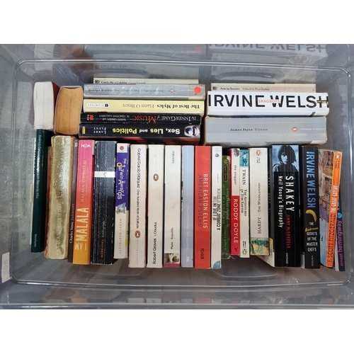 868 - A box containing a large number of books including titles such as 