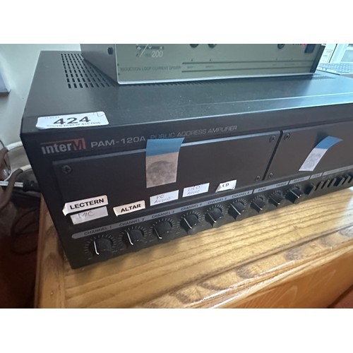 424 - An Inter Pam-120A Public Address Amplifier €489 new. 
There is only two opportunities to collect fro... 